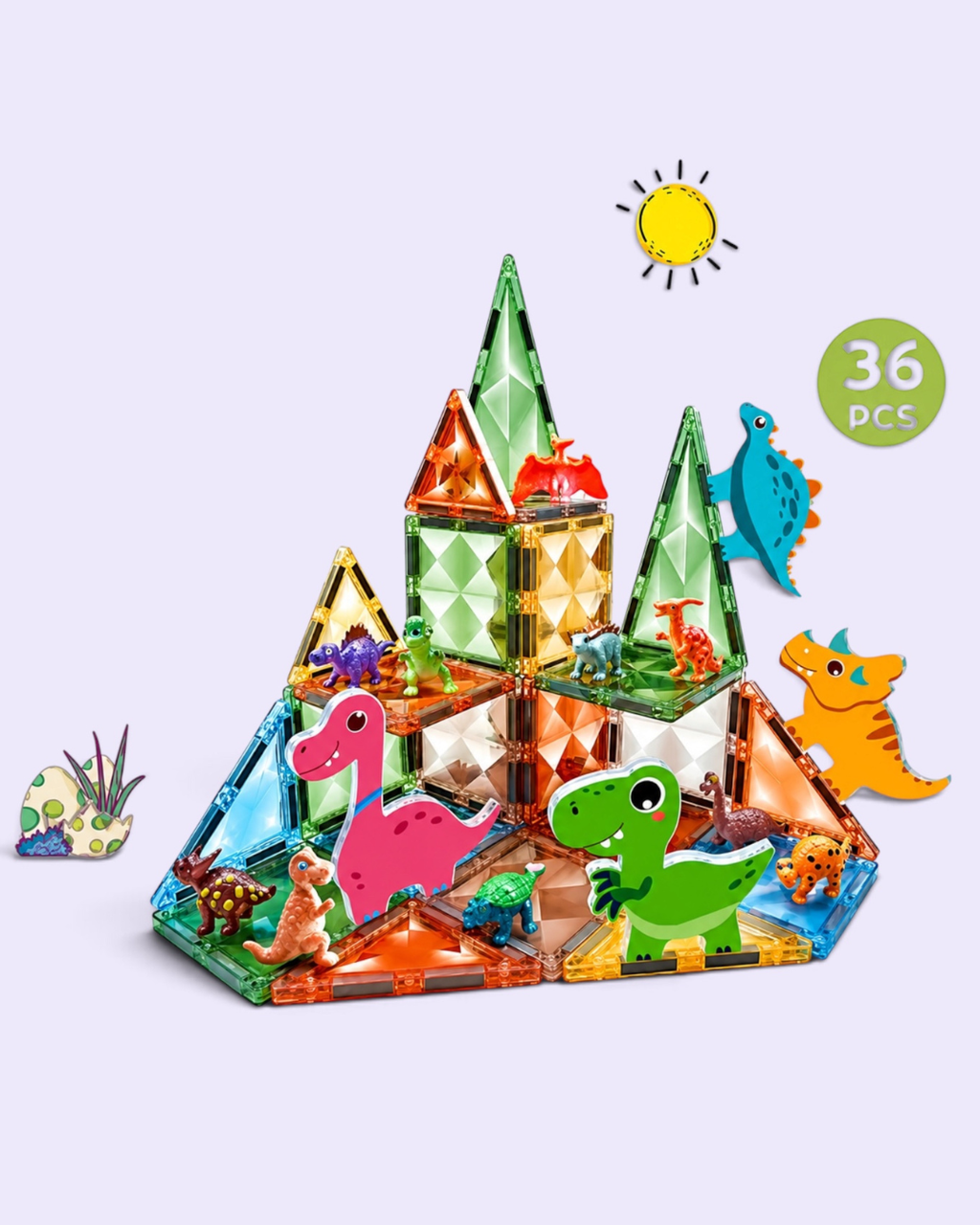 Bloques Magnéticos Dinosaurio 36 ps