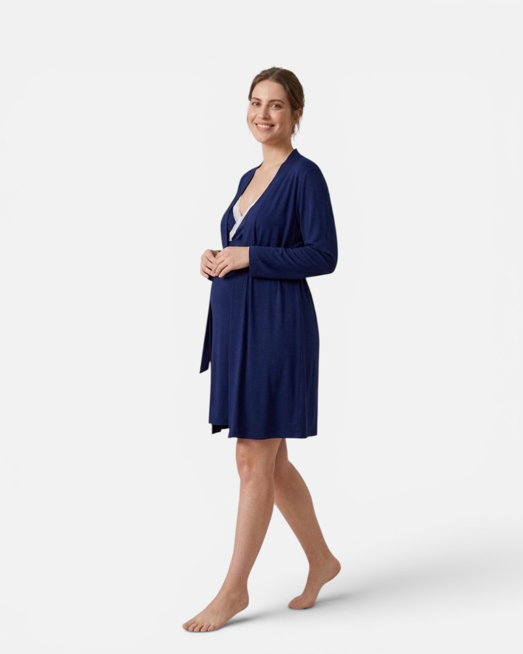 Conjunto Camisón de lactancia y Bata