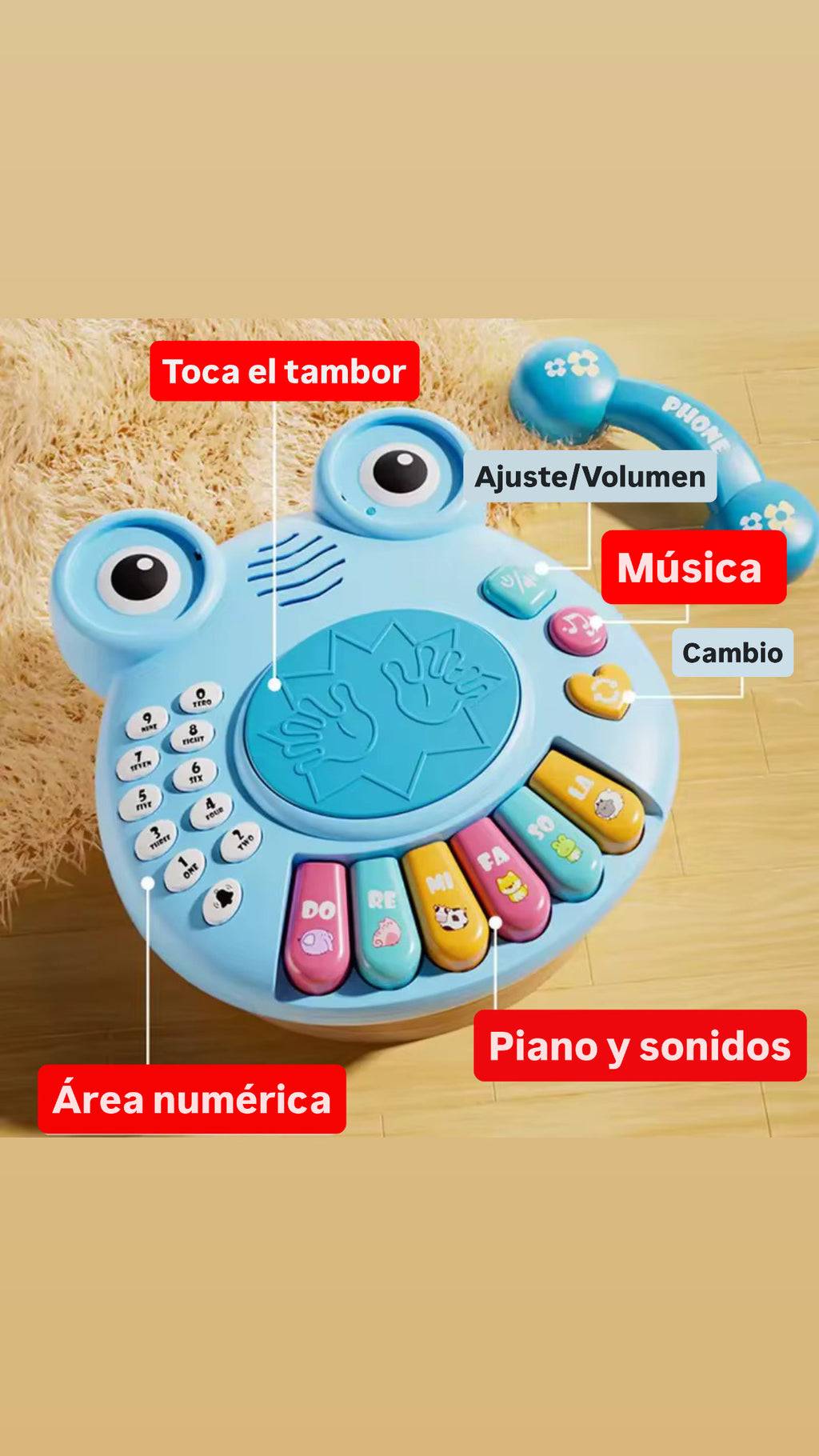 Juguete Musical Interactivo Educativo para Bebé