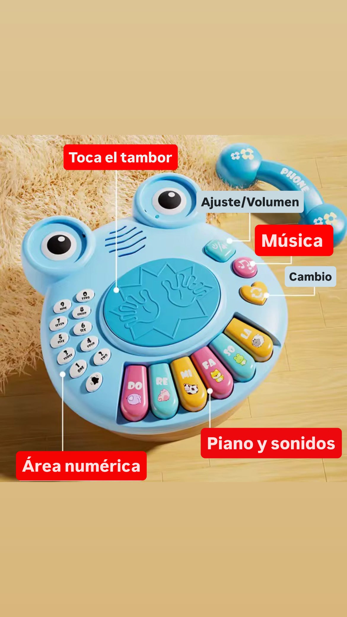 Juguete Musical Interactivo Educativo para Bebé