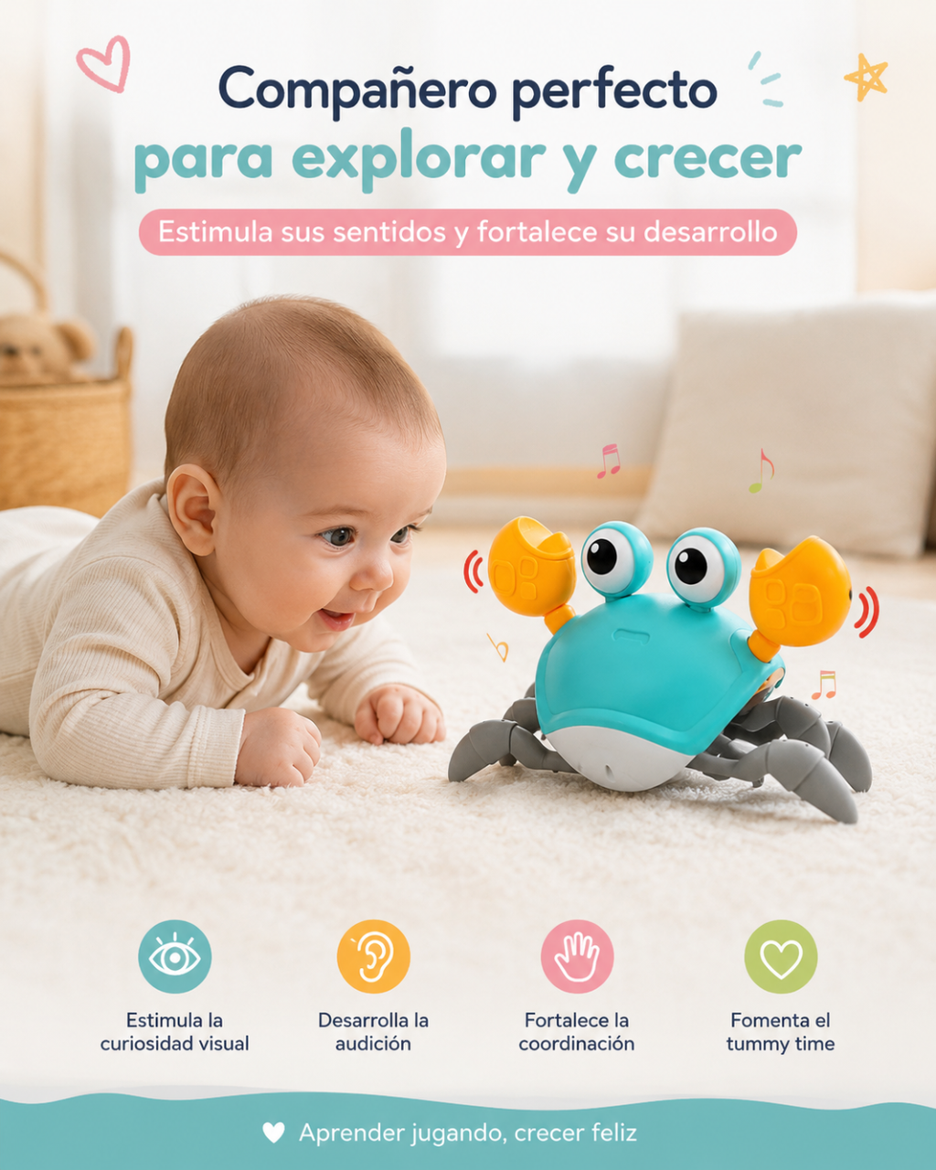 Cangrejo bailarín Tummy Time