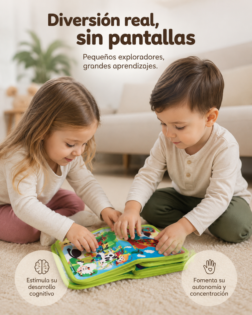 Libro Sensorial de Tela "Pequeños exploradores"