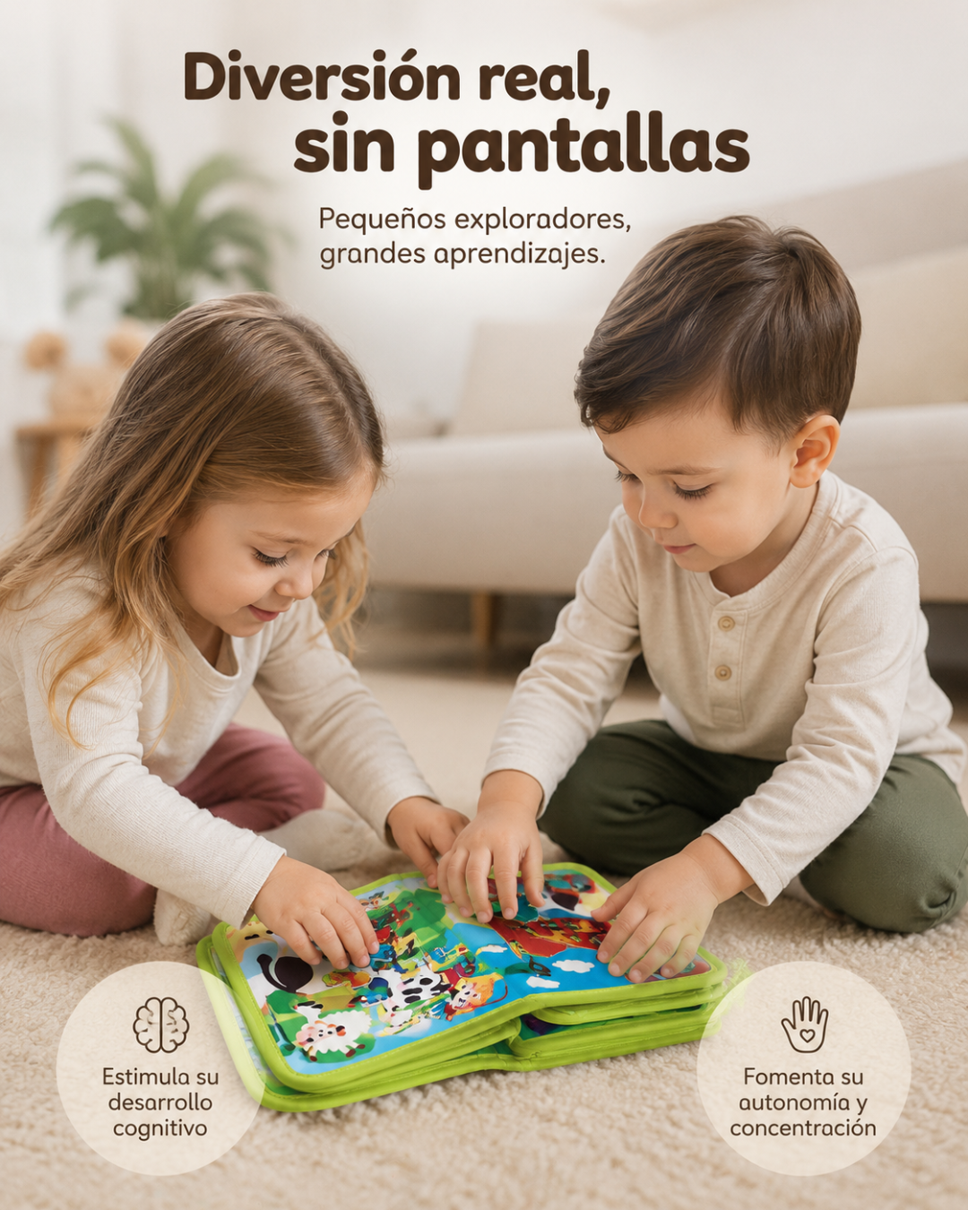 Libro Sensorial de Tela "Pequeños exploradores"