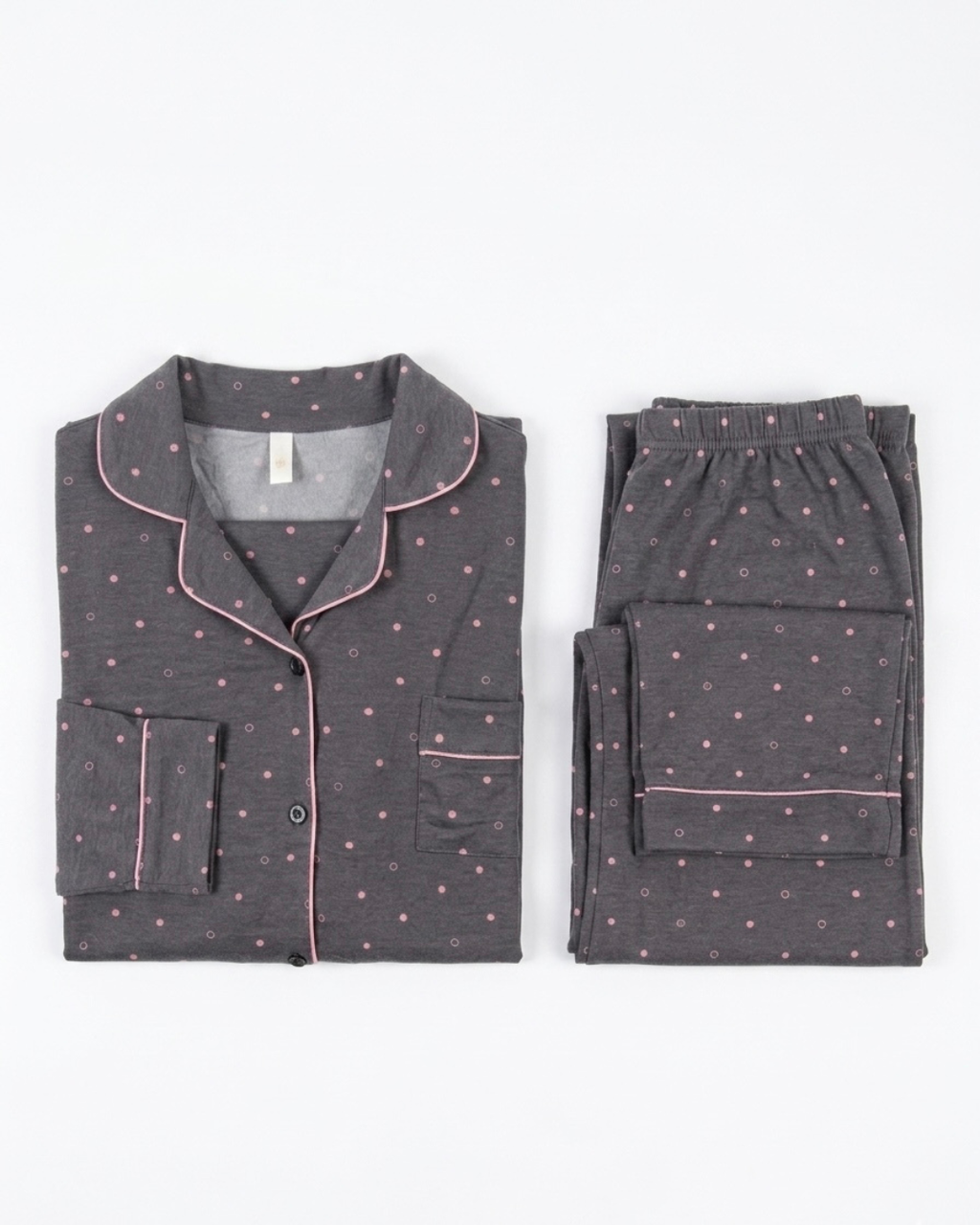 Pijama Invierno 2 piezas Maternal de Micropolar Gris