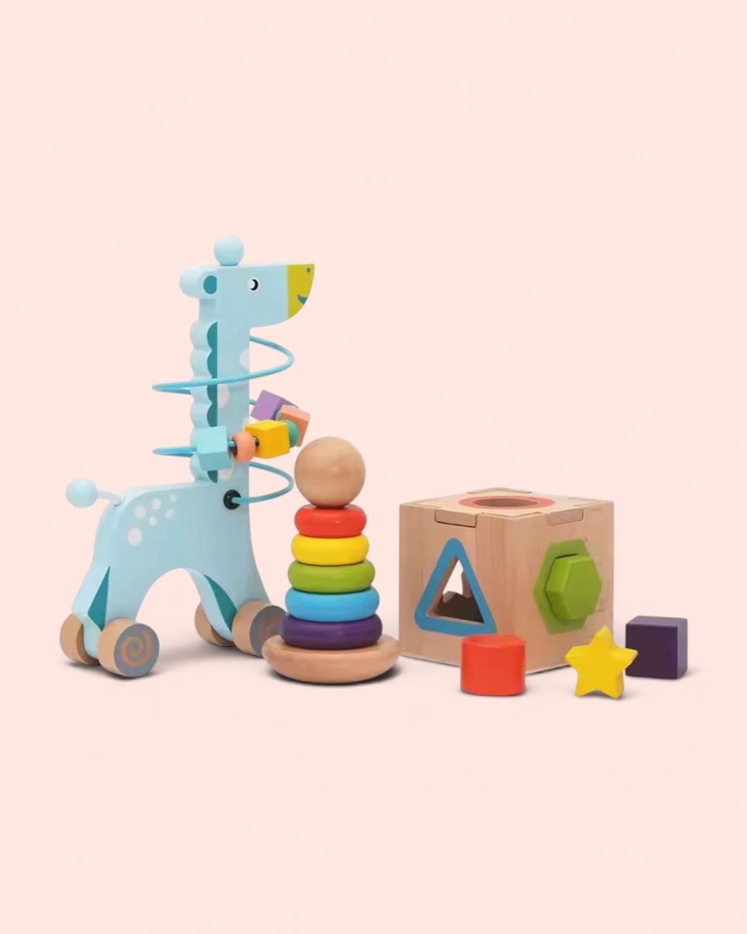 Kit de estimulación Temprana Montessori de Madera