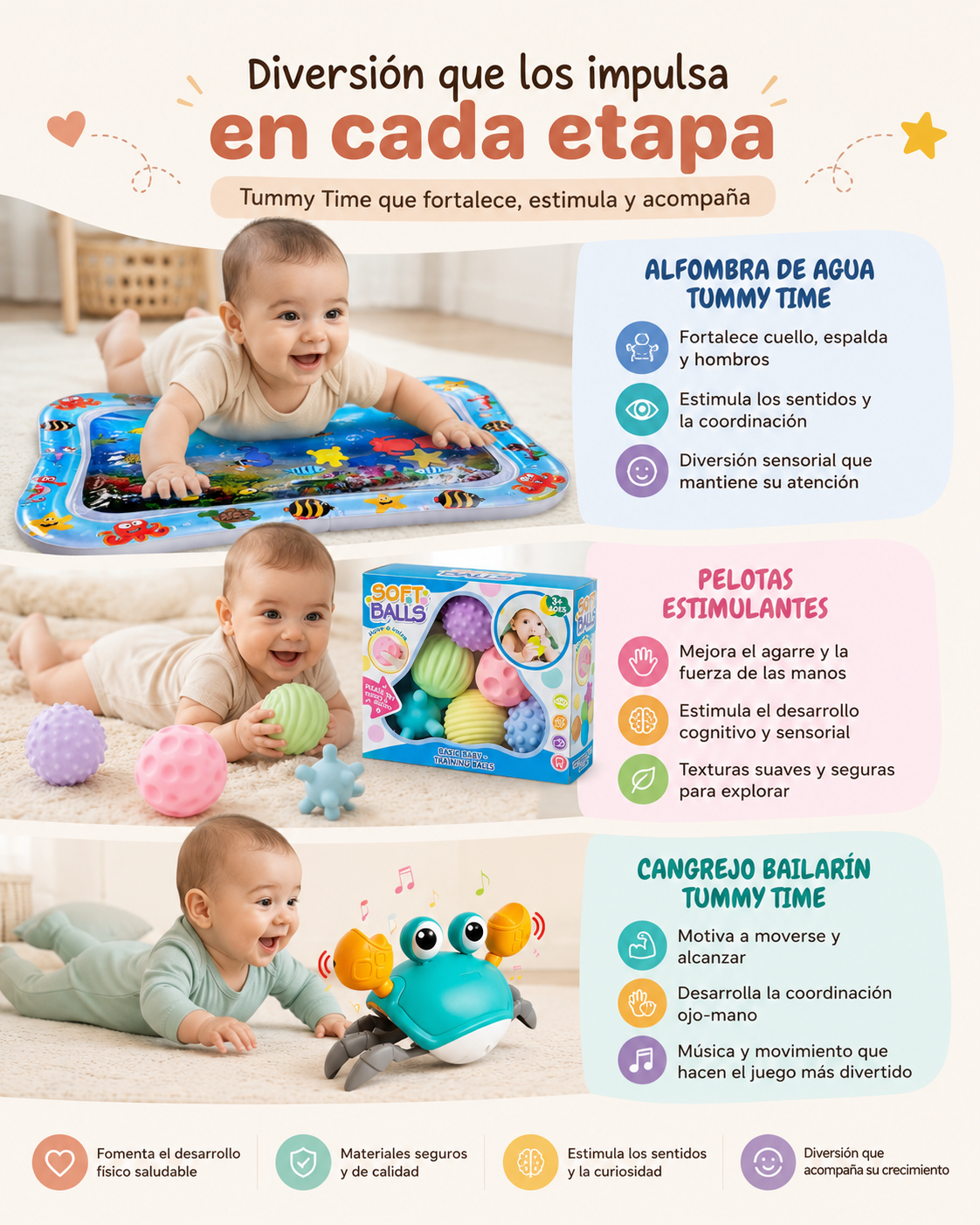 Box Tummy Time Sensorial 0- 6 meses