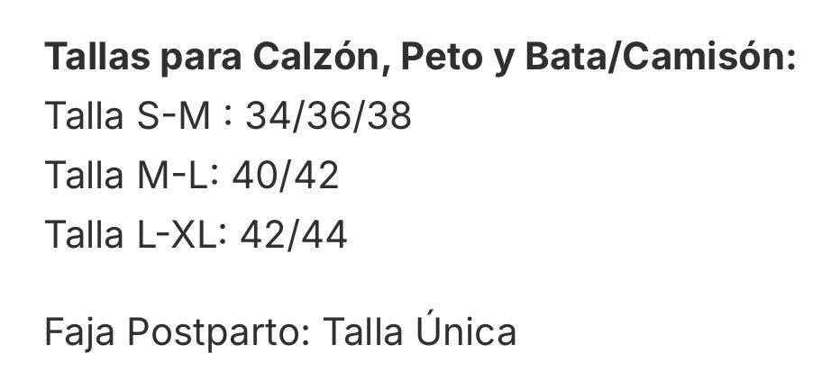 Box Ropa Interior Maternal