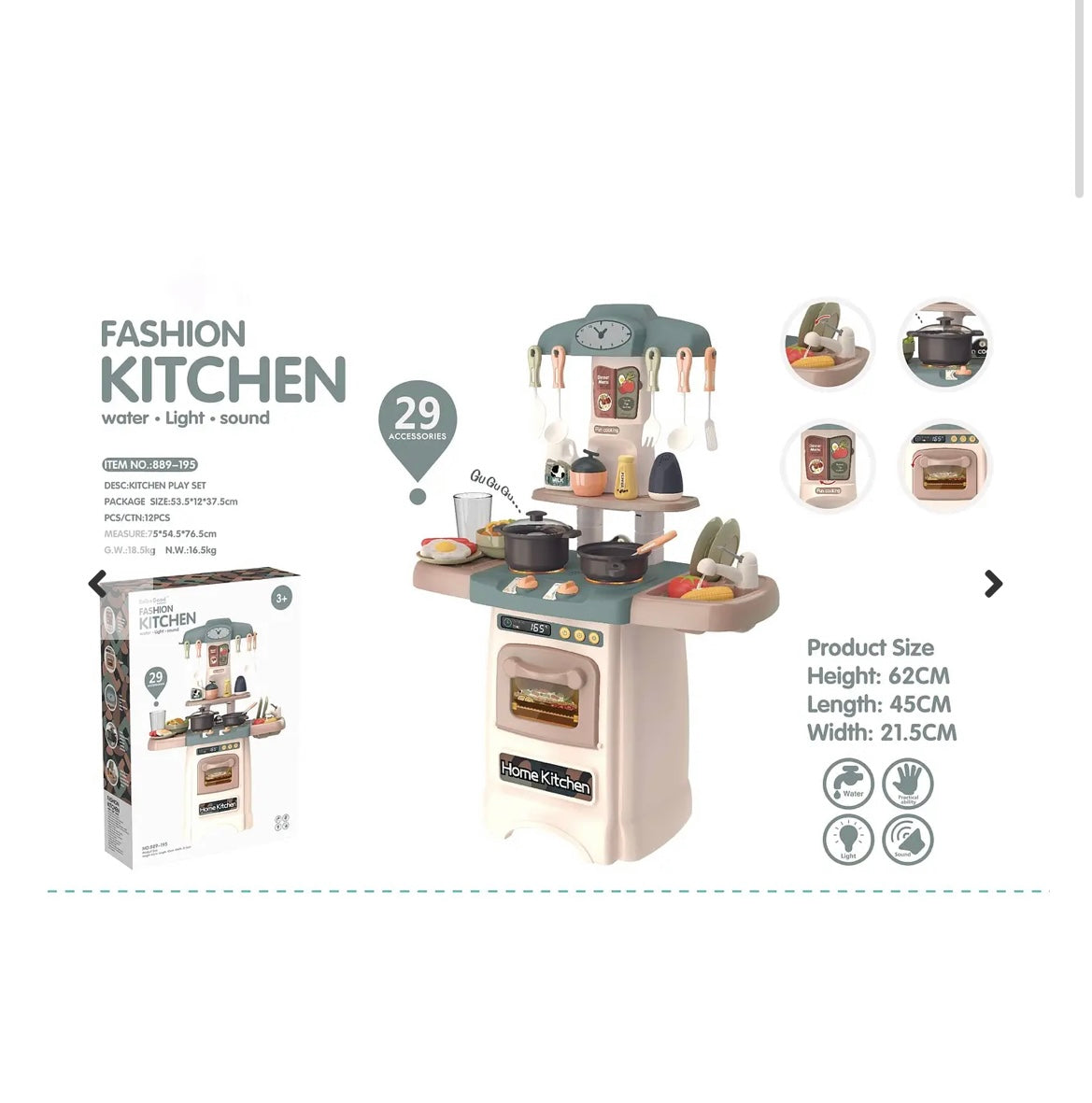 Mini Cocina Con luz y Sonido 29 pcs