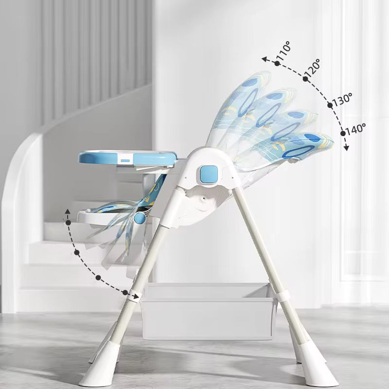 Silla de Comer Plegable y Ajustable