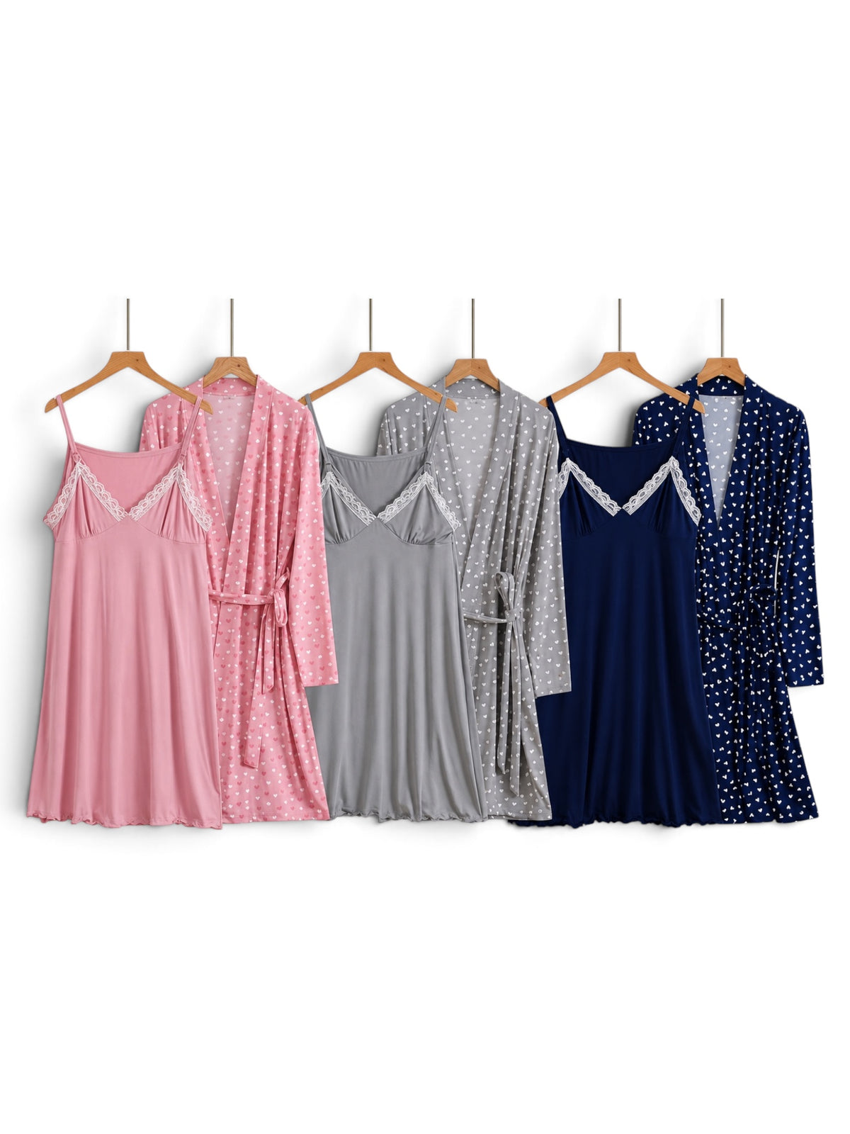 Conjunto Camisón de lactancia y Bata